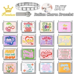 สร้อยข้อมือสแตนเลสแบบโมดูลาร์ DIY ประดับตัวอักษร ซีรีส์เครื่องประดับ สินค้าขายดีข้ามพรมแดน ขนาด 9 มม. สไตล์ยุโรป สินค้ามาใหม่ มีสินค้าในสต็อก - Product Image 4