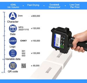 Impresora de Inyección de Tinta Comercial de Formato Ancho, Impresora de Fecha de Caducidad <span class=keywords><strong>y</strong></span> Número de Lote para Botellas <span class=keywords><strong>y</strong></span> Cajas - Product Image 5