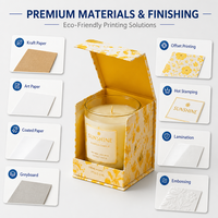Boîte cadeau personnalisée pour bougies avec couvercle et base, estampage à chaud, emballage de luxe pour fêtes et mariages, fournisseur de détail, tiroir