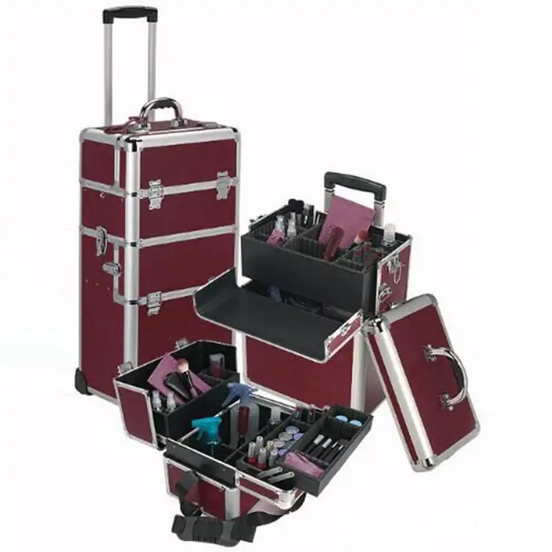HX-L008P, дорожная косметичка, профессиональный чемодан на колесиках и сумка, косметичка, шлейф