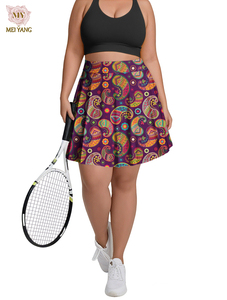 Conjunto Deportivo de 2 Piezas con Logotipo Personalizado, Mini Falda Deportiva de Yoga y Gimnasio, Estampado Floral, con Leggings, <span class=keywords><strong>para</strong></span> <span class=keywords><strong>Mujer</strong></span>, Conjunto de Falda de <span class=keywords><strong>Tenis</strong></span> <span class=keywords><strong>para</strong></span> <span class=keywords><strong>Mujer</strong></span> - Product Image 6