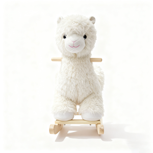 Chaise à bascule en peluche Alpaga en promotion - Jouet à chevaucher pour bébés et enfants en gros, jouet à chevaucher doux et rembourré pour tout-petits - Product Image 2