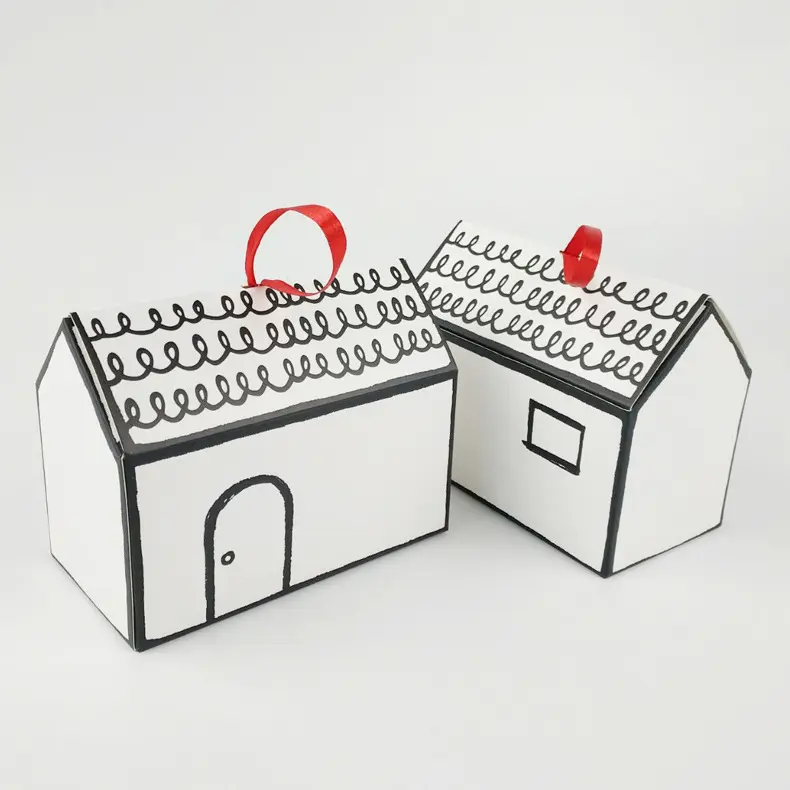 Kotak permen pernikahan berbentuk rumah tinggi kotak kemasan kesukaan pesta buatan tangan tas permen kecil hadiah kotak untuk Baby Shower