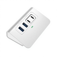Hub USB 4-in-1 10Gbps dengan 2 Port USB-A 3.1 & 2 Port USB-C 3.1, Adaptor Multiport dari Aluminium Alloy, Tersedia