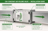 Vanne mécanique CAV à volume d'air constant pour applications industrielles, avec diaphragme en silicone pour la ventilation et la climatisation