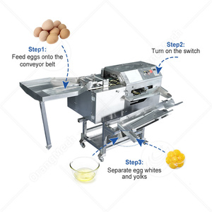 ORME Commercial Egg Liquid Yellow White Yellow Shell Brise-œuf et séparateur en acier inoxydable 304 - Product Image 3