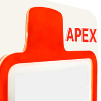 Vitrine à tabac sécurisée à 3 niveaux APEX personnalisée, anti-vol, avec verrouillage, présentoir de comptoir avec éclairage LED