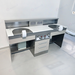 Đôi 1.8 mét nha khoa phòng thí nghiệm làm việc thiết bị trạm phòng thí nghiệm Đá Cẩm Thạch Bàn đồ nội thất Kính Lúp Đèn nha khoa phòng thí nghiệm băng ghế dự bị - Product Image 4