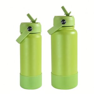 Customize 18oz 32oz Stainless Steel Sports Water <b>Bottle</b> Double Wall <b>Insulated</b> Vacuum Flask <b>Straw</b> Leak-Proof BPA Free Giveaways - Product Image 2