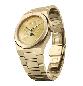 Personalizado japonés <span class=keywords><strong>chrono</strong></span> de cuarzo reloj de acero inoxidable resistente al agua de oro rosa de Luna fase reloj cronógrafo para los hombres - Product Image 4
