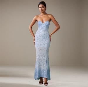 Abito <span class=keywords><strong>da</strong></span> sera elegante <span class=keywords><strong>da</strong></span> donna a sirena di lusso con spalla di <span class=keywords><strong>pesce</strong></span> 2024 con strass e abiti <span class=keywords><strong>da</strong></span> festa Sexy e <span class=keywords><strong>da</strong></span> sposa - Product Image 1