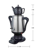 Ensemble de bouilloire à eau et à thé antique classique turc, fabriqué en Chine, bouilloire électrique russe Samovar, bouilloire à thé turque