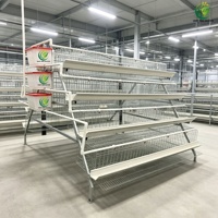 Nouveau poulailler Yinanchun de type A à 3 niveaux et 4 portes en acier galvanisé à chaud, haute résistance à la corrosion, pour 96 poules
