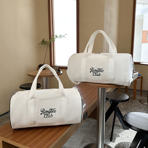 Túi thể thao du lịch cỡ lớn, chất liệu canvas nhẹ, in logo tùy chỉnh, ngăn khô ướt riêng biệt, bền bỉ, khóa kéo - Product Image 2