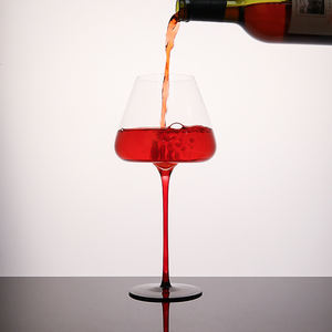 Venta al por mayor 15oz 24oz cristal 510ml OEM logotipo personalizado barato tallo rojo copa de vino tinto copas de vino tinto - Product Image 3