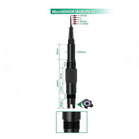 Sonde pH industrielle à surface plane 0-14pH, électrode en verre étanche pour la détection des milieux de culture cosmétique et textile