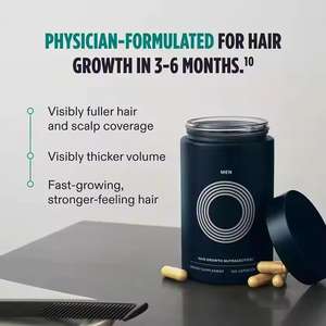 Suplemento para el crecimiento del cabello de alta calidad OME, cápsulas clínicamente probadas para el crecimiento del cabello de los hombres para un cabello más grueso y fuerte - Product Image 4