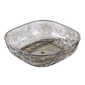 Econewleaf Assiette de fruits en plastique PET de luxe transparente argentée et dorée écologique pour les collations de table à thé, les bonbons et les fruits secs - Product Image 1