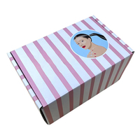 Emballage cadeau personnalisé avec logo en relief, pelliculage mat, en papier artistique trapézoïdal, pour crème visage et poudre libre, pour soins de la peau