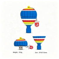 Clé USB Personnalisée avec Logo 2D 3D en PVC, Forme Montgolfière Turque, 4GB 8GB 16GB 32GB 64GB USB 2.0, Vente en Gros, Souvenir de Voyage, Cadeau