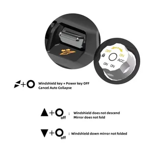 Espejo Retrovisor Eléctrico Plegable para Gold Wing <span class=keywords><strong>GL1800</strong></span>, Compatible con Modelos <span class=keywords><strong>2018</strong></span>-2024 F6B DCT - Product Image 6