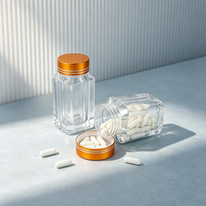 Botella de Plástico PS de Grado Alimenticio de 40 ml y 60 ml para Suplementos, Píldoras, Cápsulas, Vitaminas y Gomitas, con Tapa Personalizable - Product Image 1