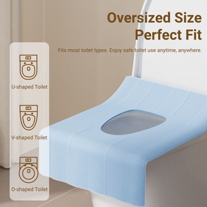 Asiento de Inodoro Desechable para Viajes de Negocios, Cubierta de Inodoro Desechable Portátil y Gruesa, Material de Papel Plástico con Grabado Personalizado - Product Image 6