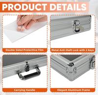 Vitrine en alliage d'aluminium argenté pour cartes gradées, fabricant OEM ODM en gros d'accessoires de présentation pour objets de collection