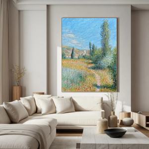 Art mural abstrait esthétique fait main sur toile, peinture de paysage contemporaine sur toile pour la maison et la galerie - Product Image 2
