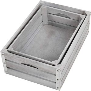 Gift Packing Reusable Wood Small Vintage Storage Boxes Wooden Crate