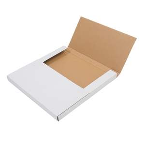 Recycled Matt Laminated Album Paper <b>Box</b> 12.5" X 12.5" X 1/2" <b>White</b> Rectangle Embossed <b>Gift</b> Craft Packaging - Product Image 6