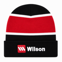 Bonnet thermique de ski bicolore à rayures jacquard avec revers, logo personnalisé brodé, pour fabricants OEM