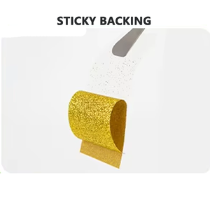 Kaus oblong vinil Transfer panas Glitter PU kaus oblong tekanan panas Glitter besi - Product Image 5