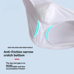Slips de bain respirants pour hommes, sous-vêtements sans couture en Spandex personnalisé, vente en gros, sexy, grandes tailles, <span class=keywords><strong>sport</strong></span>, bambou - Product Image 4