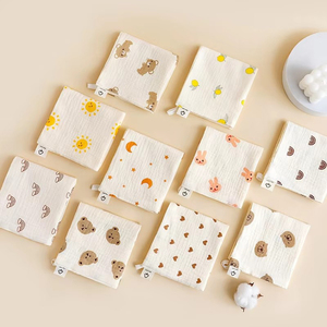 Lot <span class=keywords><strong>de</strong></span> deux lingettes carrées en <span class=keywords><strong>coton</strong></span> épais <span class=keywords><strong>pour</strong></span> bébé, en tissu crêpe quatre couches, petit mouchoir imprimé <span class=keywords><strong>pour</strong></span> nouveau-nés, usage salle <span class=keywords><strong>de</strong></span> bain - Product Image 3