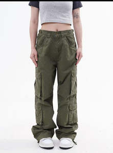 High Waist <strong>Three</strong> <strong>Quarter</strong> Vintage Security Slim Fit Work <strong>Pants</strong> 100% Cotton Men Tactical Ukay Wholesale Embroidered Canvas - Product Image 4