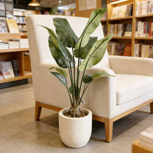 Fabricant <span class=keywords><strong>d</strong></span>'arbres artificiels de type Traveler's Tree, 90 cm, en PE, plantes artificielles de luxe, bonsaïs de haute qualité, résistants aux intempéries, écologiques et durables - Product Image 1