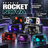 Console portable rétro Retroid Pocket Nova avec écran AMOLED 4:3, joystick à effet Hall, refroidissement actif, batterie 5000 mAh, lecteur de jeux d'émulation portable