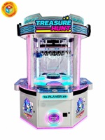 Machine à griffes commerciale de type carrousel pour la chasse au trésor, à monnayeur, avec lecteur de carte de paiement