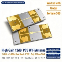 Antenne WiFi personnalisée à gain élevé 12dBi 2.4GHz 5.8GHz double bande omnidirectionnelle extérieure longue portée pour routeur AP Fabricant OEM