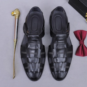 Sandalias Casuales de Verano para Hombre, de Cuero Vacuno, Capa Superior de Cuero Genuino, Diseño Transpirable con Punta Redonda, Hebilla de Cuero Genuino, Estilo Outdoor - Product Image 6