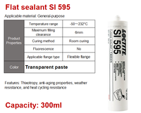 Scellant d'étanchéité en silicone RTV transparent SI 595 300ml Superflex résistant à l'ozone, propriétés diélectriques, pour l'étanchéité des tuyaux, des aérations, des portes