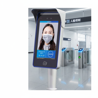 Terminal de Control de Acceso con Reconocimiento Facial, Base de Datos de 20000 Rostros, Reconocimiento Rápido de 0.3s, Detección de Vida Real, Visión Nocturna, Pantalla Táctil