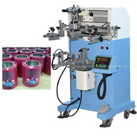 Máquina de serigrafía de cilindro de tazas de cerámica, equipo de serigrafía para botella de Perfume, máquina de serigrafía semiautomática