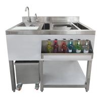 Lanxin Barman en acier inoxydable Bar à cocktails personnalisé Établi Café Bar à eau Table d'opérateur