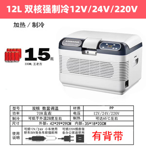 Mini Electronic Fridge 12V 24V 220V Dual Use Portable Car Home <b>Refrigerator</b> Semiconductor Cooling Plastic Body - Product Image 5
