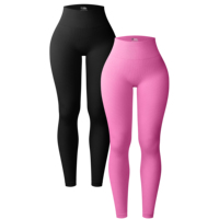 Nuevas mallas sin costuras de cintura alta para mujer, gimnasio, entrenamiento, control de barriga