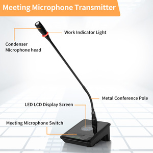 Biner ur422 cuộc họp thảo luận hệ thống hội nghị âm thanh chuyên nghiệp Micro không dây cho <span class=keywords><strong>video</strong></span> nhóm lớn - Product Image 4