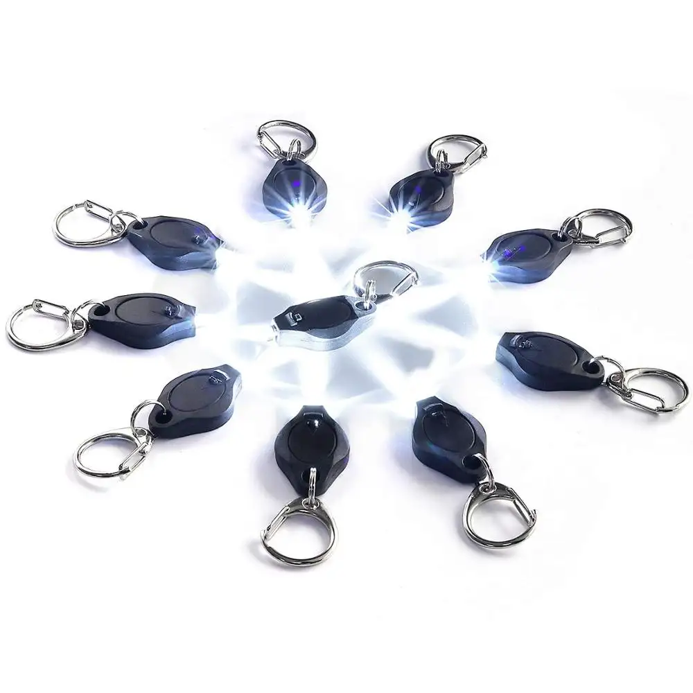 Mini Torch Key Chain Ring PK Keyring White LED Lights,ton II Photon 2 Micro Light Keychain Flashlight