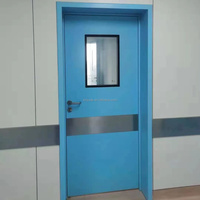 Puerta Interior Moderna de Acero, Insonorizada, Anticolisión, Resistente a Impactos, Manual, para Apartamentos, Hospitales, Laboratorios, Escuelas y Almacenes